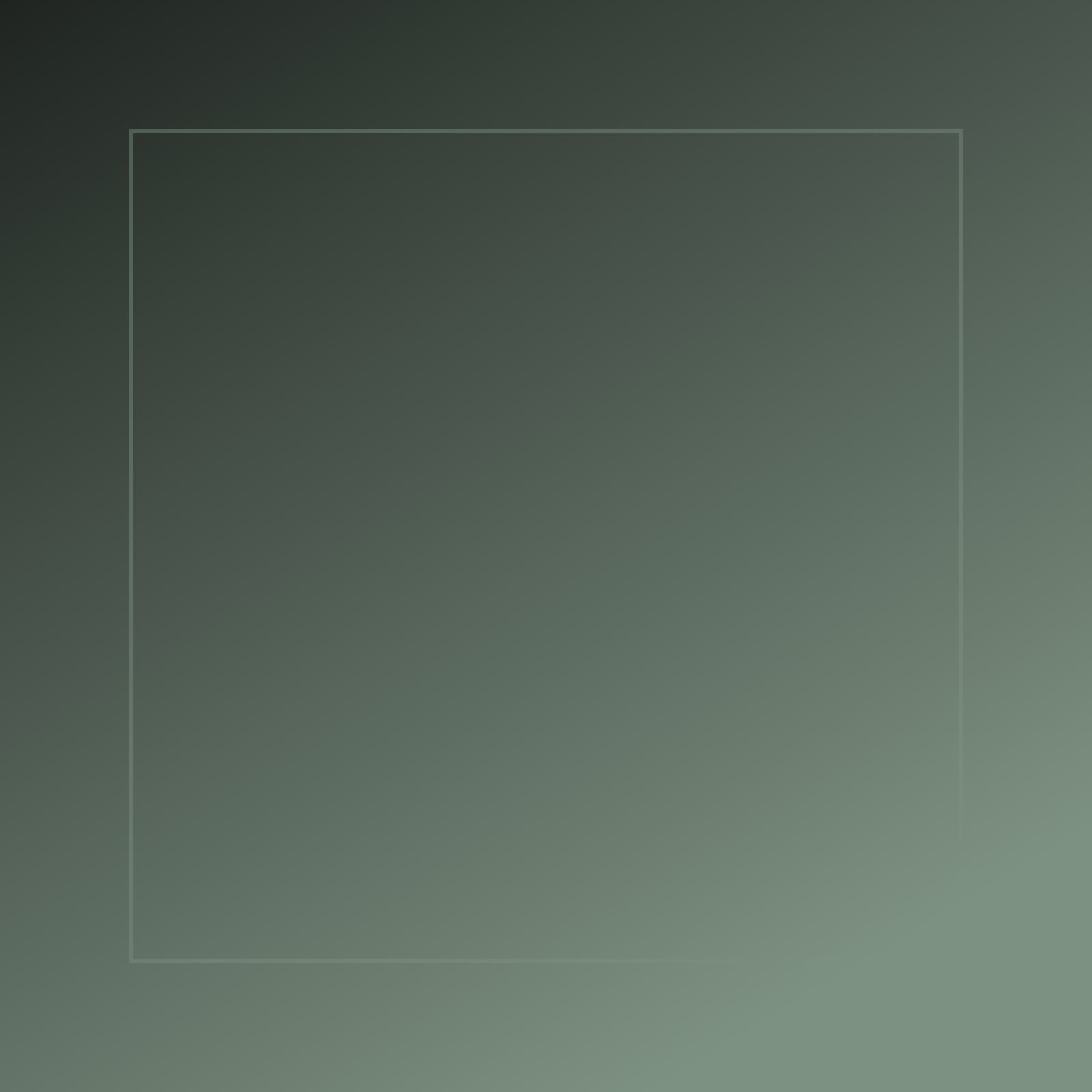 A square frame of deep green shading to sage, with a faint inset rectangle marking a slightly brighter interior region.